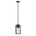 Hinkley Lighting 63307BK-CL Black With Clear Glass Small Pendant Image 1
