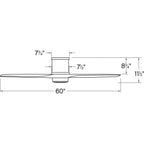 Hinkley Lighting 900860FBN-LWD Brushed Nickel Hover Flush 60'' Led Fan Image 9