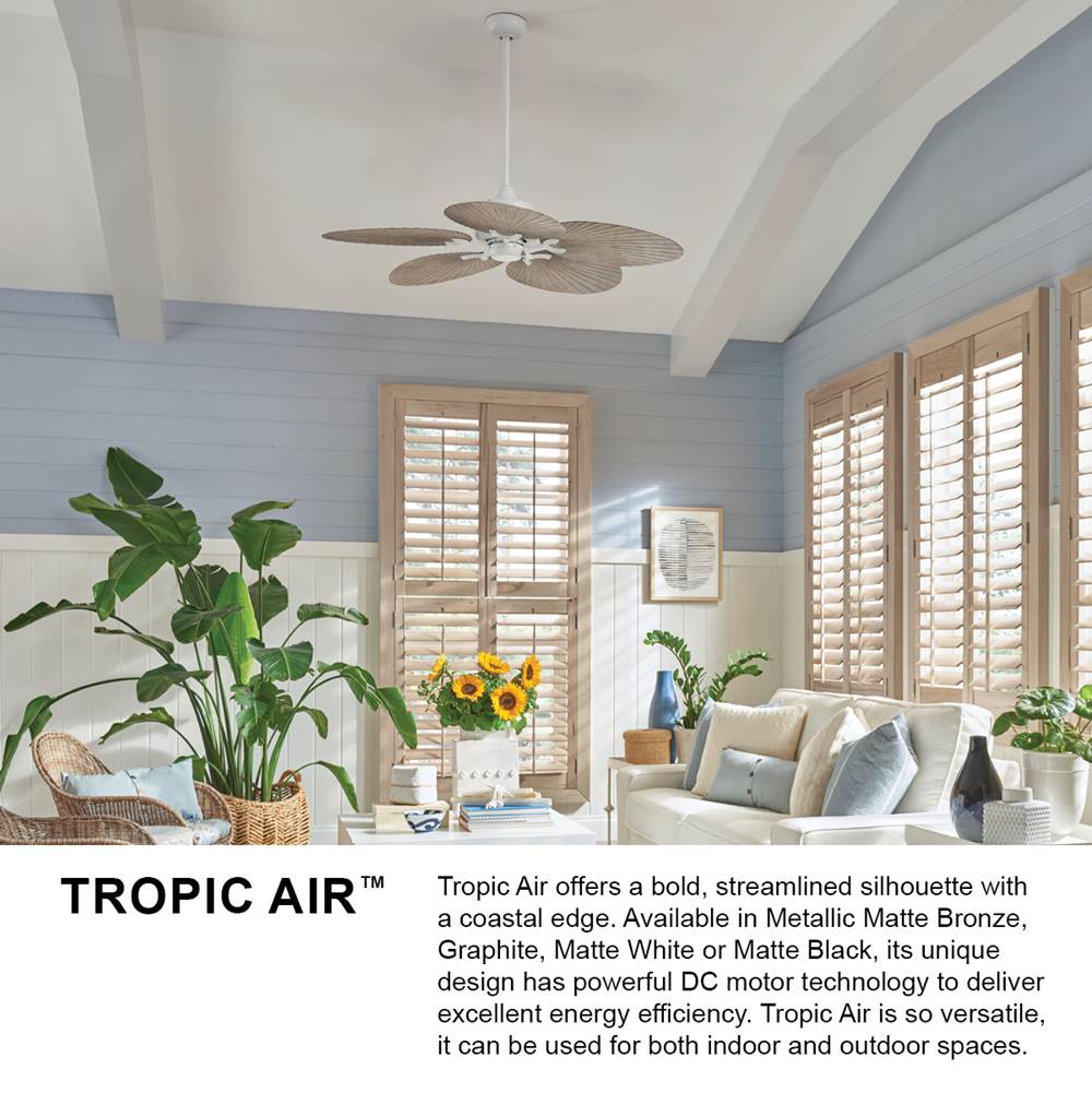Hinkley Lighting 901952FMB-NWD Matte Black Tropic Air 52'' Fan Image 2