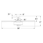 Hinkley Lighting 903056FHB-LID Heritage Brass Hampton 56'' Led Smart Fan Image 9