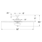 Hinkley Lighting 903352FMB-LIA Matte Black Metro Illuminated 52'' Led Fan Image 7
