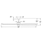 Hinkley Lighting 903680FGT-LDD Graphite Sculpt 80'' Led Fan Image 9