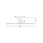 Hinkley Lighting 903760FHB-NDD Heritage Brass Chisel 60'' Smart Fan Image 2