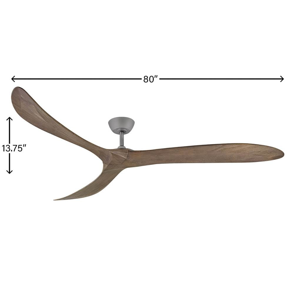Hinkley Lighting 903880FGT-NDD Graphite Swell 80'' Fan Image 2