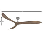 Hinkley Lighting 903880FGT-NDD Graphite Swell 80'' Fan Image 2