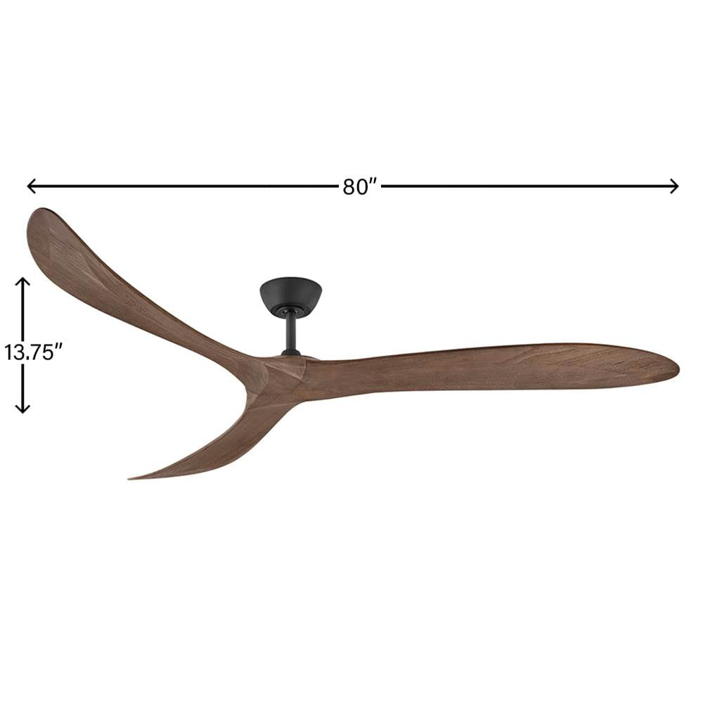 Hinkley Lighting 903880FMB-NDD Matte Black Swell 80'' Smart Fan Image 2