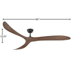 Hinkley Lighting 903880FMB-NDD Matte Black Swell 80'' Smart Fan Image 2
