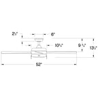 Hinkley Lighting 904052FMB-LIA Matte Black Croft 52'' Led Fan Image 5