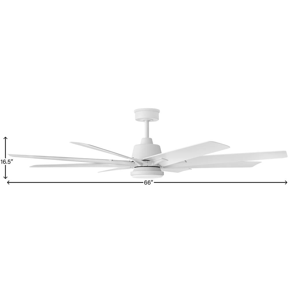 Hinkley Lighting 904566FMW-LWD Matte White Concur 66'' Led Fan Image 4