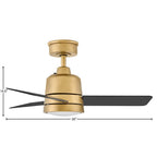 Hinkley Lighting 905236FHB-LWA Heritage Brass Chet 36'' Led Fan Image 4