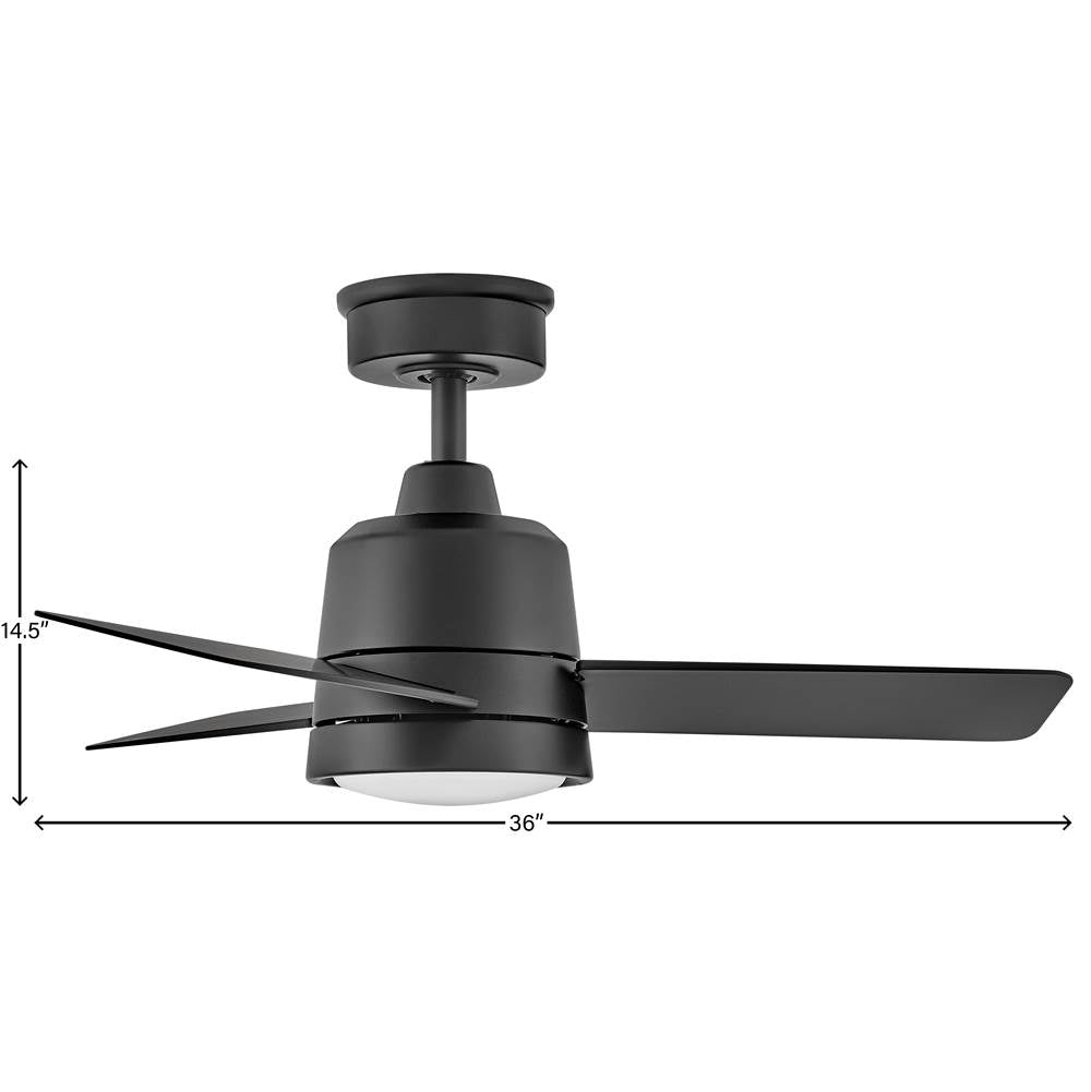 Hinkley Lighting 905236FMB-LWA Matte Black Chet 36'' Led Fan Image 4