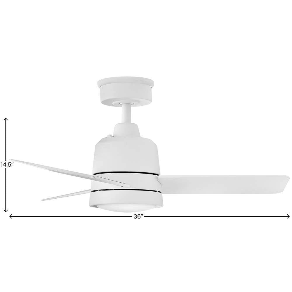 Hinkley Lighting 905236FMW-LWA Matte White Chet 36'' Led Fan Image 4