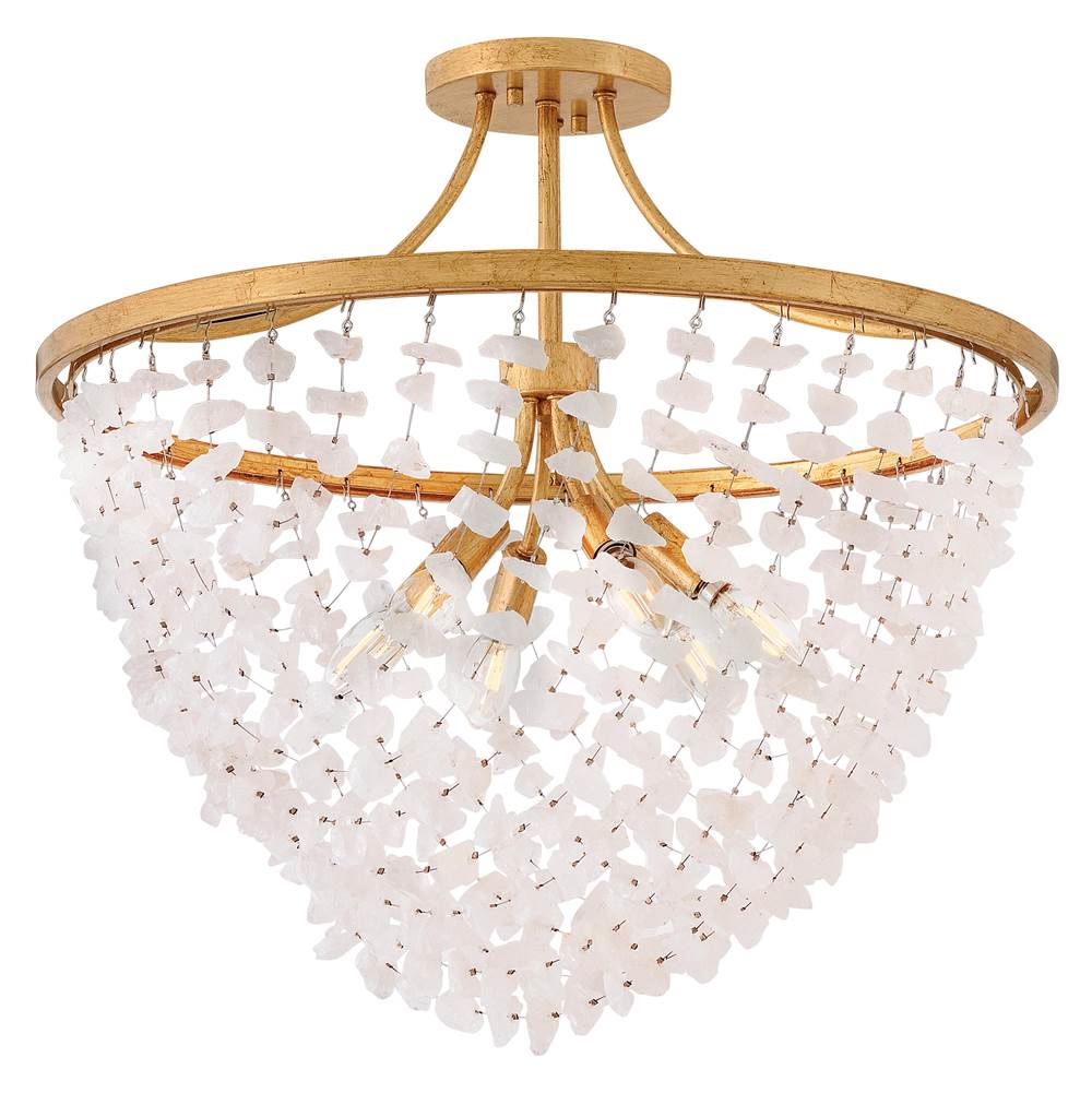 Hinkley Lighting FR41591DA Distressed Brass Medium Semi-flush Mount Image 1