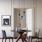 Hunter Vidria Hunter Vidria Matte Black 3 Light Cluster Ceiling Light Fixture
