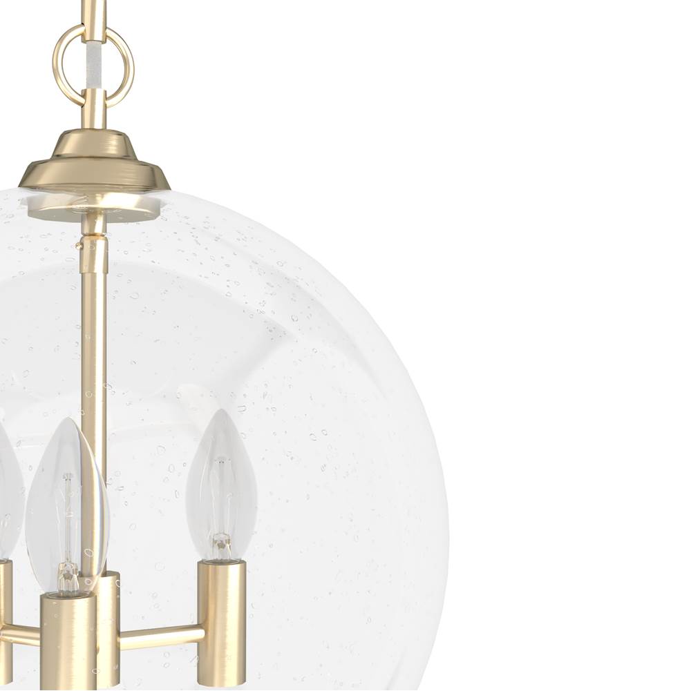 Hunter 19557 Palm Gold Hunter High Oaks Palm Gold 3 Light Pendant Ceiling Light Fixture Image 2