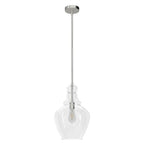 Hunter 19567 Brushed Nickel Hunter Maple Park Brushed Nickel 1 Light Pendant Ceiling Light Fixture Image 1