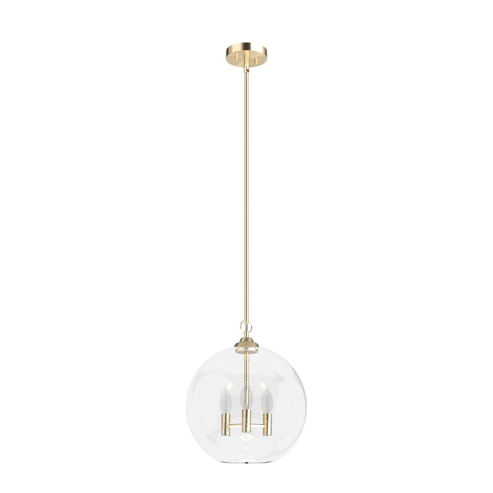Hunter 19557 Palm Gold Hunter High Oaks Palm Gold 3 Light Pendant Ceiling Light Fixture Image 1