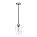 Hunter 19723 Brushed Nickel Vidria 1 Light Mini Pendant Image 1