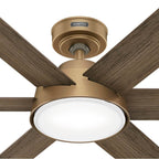 Hunter 51852 Burnished Brass 52 Inch Donatella Burnished Brass Ceiling Fan With Led Light Kit And Handheld Remote Image 3