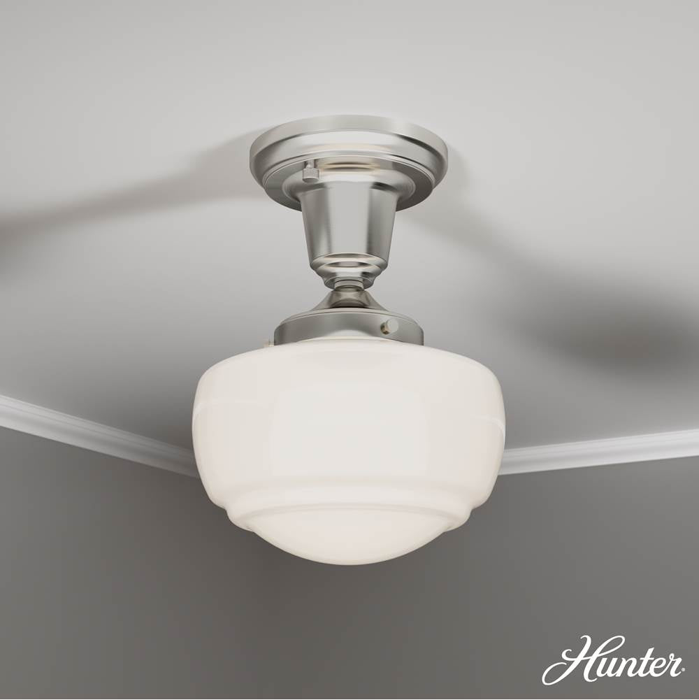 Hunter 19026 Brushed Nickel Hunter Saddle Creek Brushed Nickel 10 Light Pendant Ceiling Light Fixture Image 4