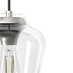 Hunter 19727 Brushed Nickel Hunter Vidria Brushed Nickel 3 Light Cluster Ceiling Light Fixture Image 2
