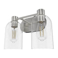Hunter 19778 Brushed Nickel Lochemeade 2 Light Vanity Image 1