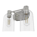 Hunter 19778 Brushed Nickel Lochemeade 2 Light Vanity Image 1