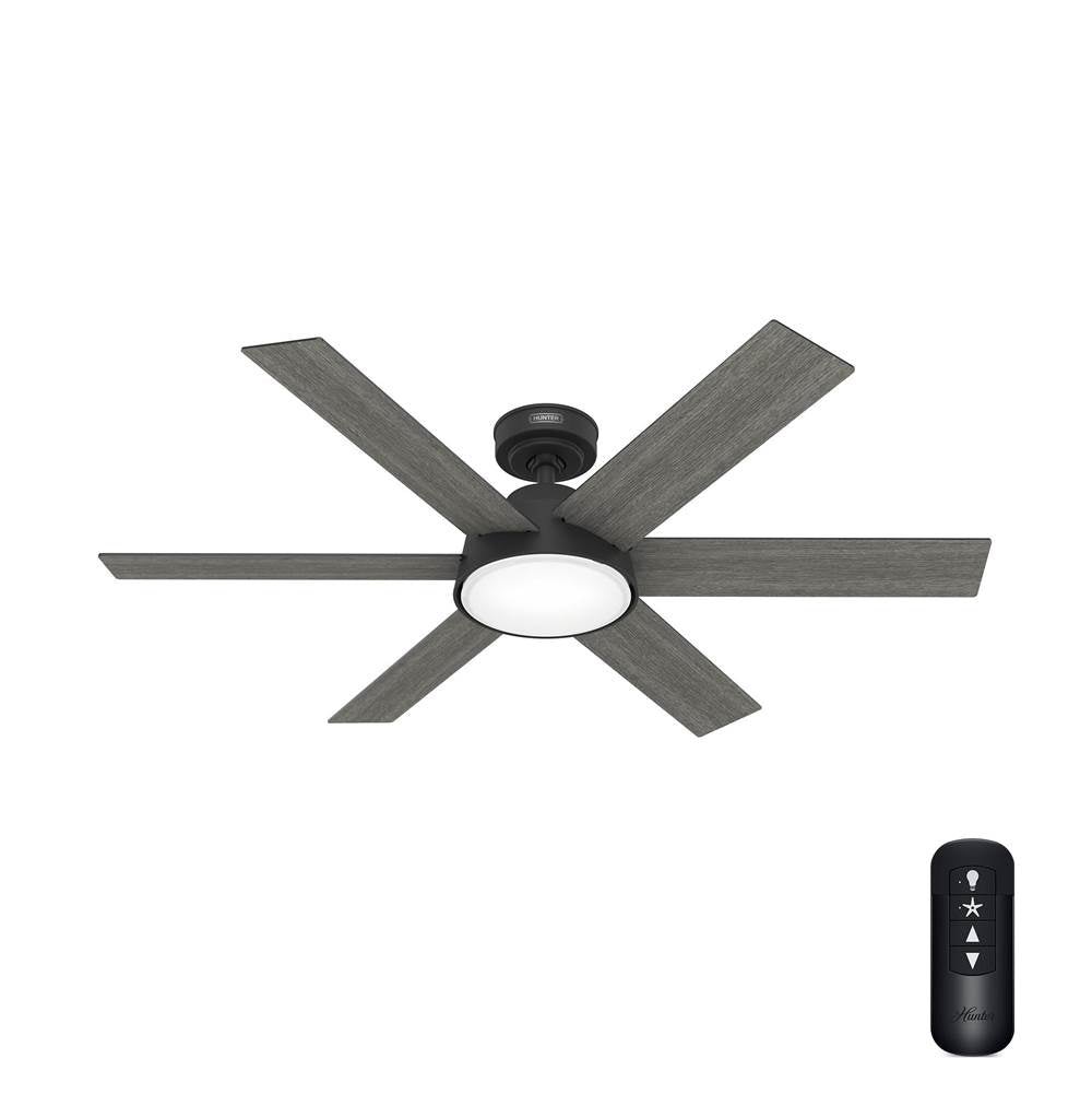 Hunter 51853 Matte Black 52 Inch Donatella Matte Black Ceiling Fan With Led Light Kit And Handheld Remote Image 2