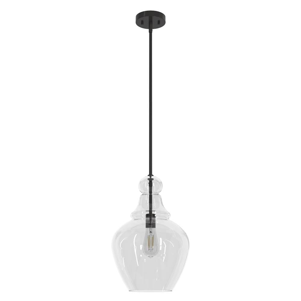 Hunter 19566 Noble Bronze Hunter Maple Park Noble Bronze 1 Light Pendant Ceiling Light Fixture Image 1