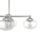 Hunter 19493 Brushed Nickel Saddle Creek 7 Light Linear Chandelier Image 4