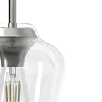 Hunter 19723 Brushed Nickel Vidria 1 Light Mini Pendant Image 2