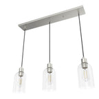 Hunter 19716 Brushed Nickel Lochemeade 3 Light Linear Cluster Image 2