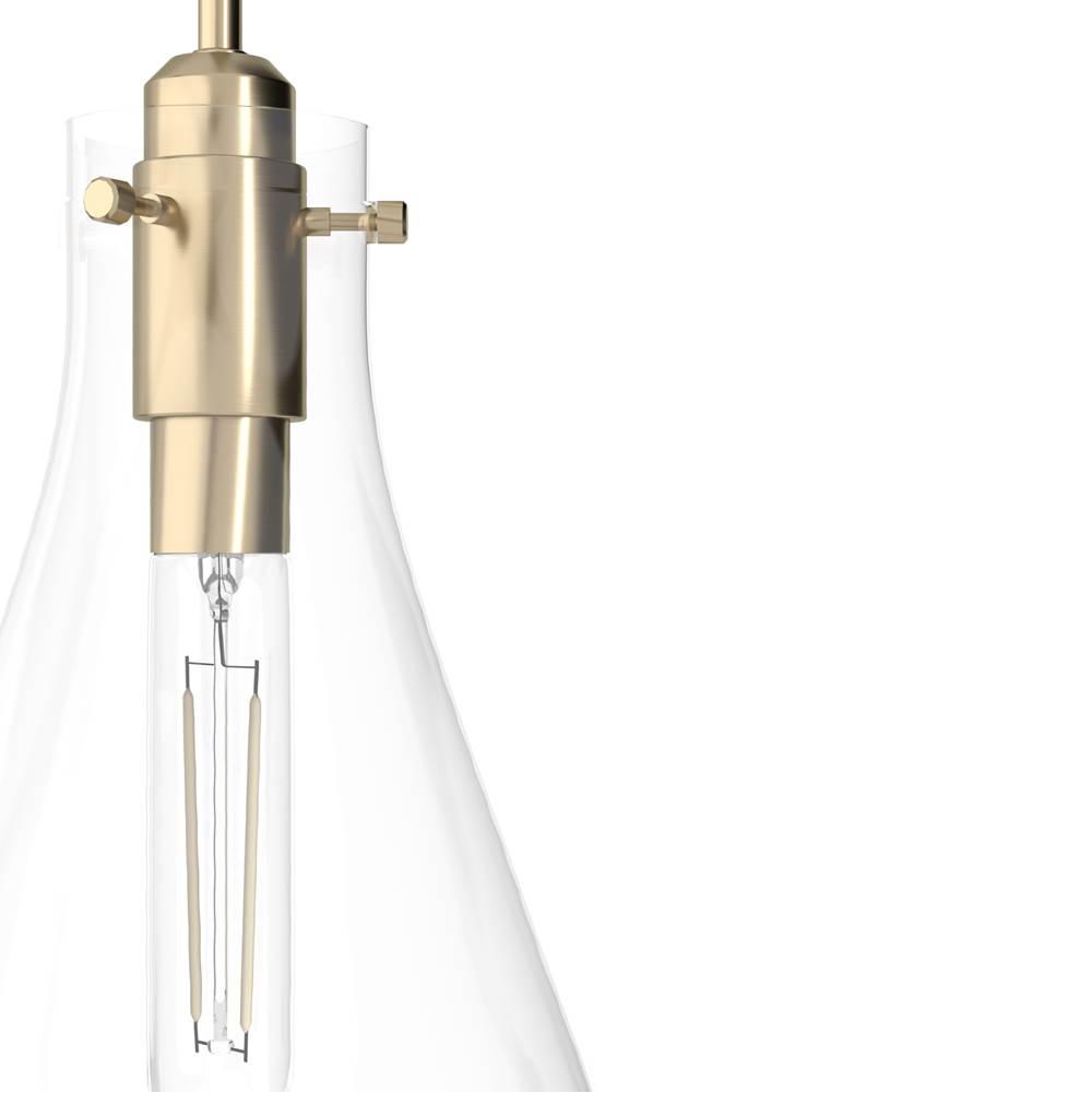 Hunter 19562 Palm Gold Hunter Lundin Palm Gold 1 Light Pendant Ceiling Light Fixture Image 2