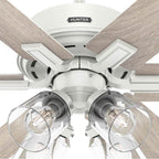 Hunter Fonthill 52 Inch Fonthill Energy Star Hunterexpress Fresh White Ceiling Fan With Led Light Kit And Handheld Remote