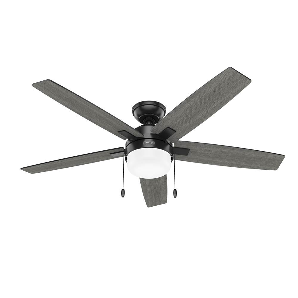 Hunter 52776 Matte Black 52 Inch Anisten Matte Black Ceiling Fan With Led Light Kit And Pull Chain Image 6