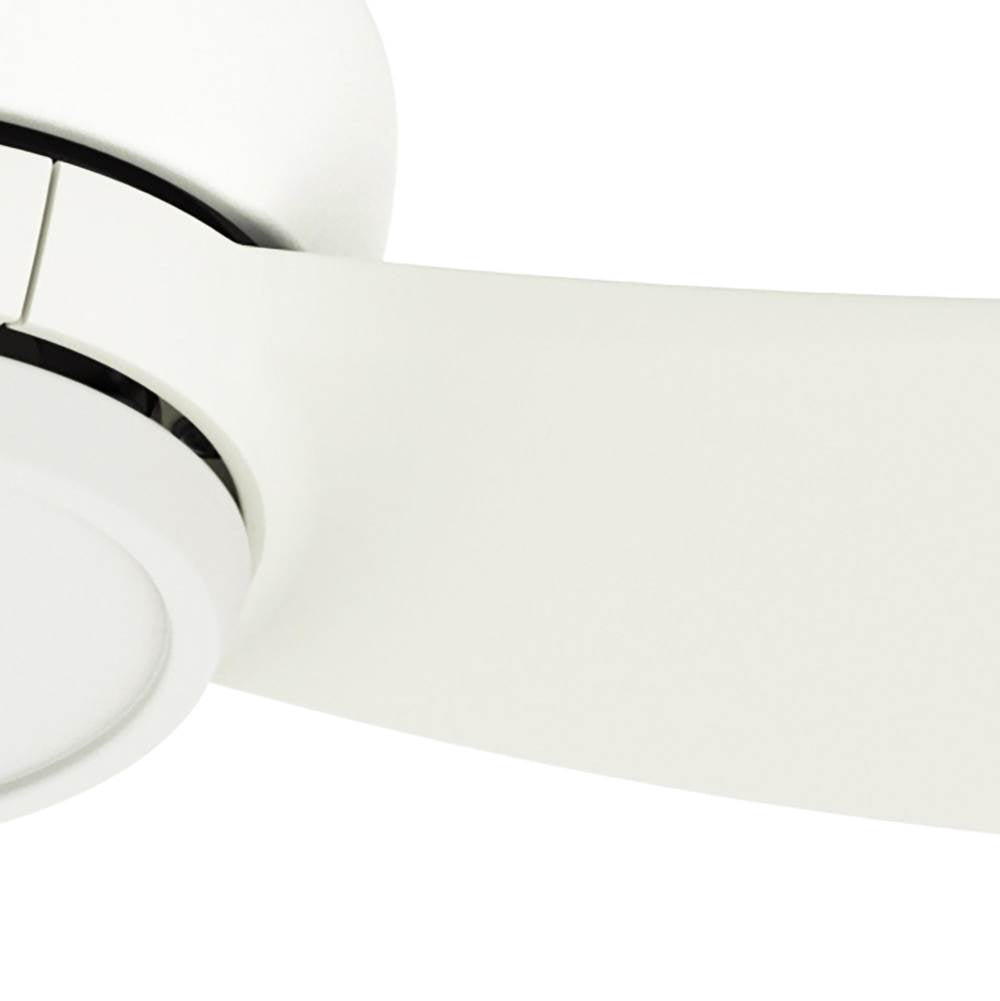 Hunter 52830 Matte White 52 Inch Mazzini Energy Star Matte White Damp Rated Ceiling Fan And Handheld Remote Image 6
