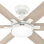 Hunter 52784 Fresh White 52 Inch Georgetown Energy Star Hunterexpress Fresh White Ceiling Fan With Led Light Kit And Handheld Remote Image 4