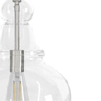 Hunter 19567 Brushed Nickel Hunter Maple Park Brushed Nickel 1 Light Pendant Ceiling Light Fixture Image 2