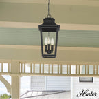 Hunter 46084 Matte Black Hunter Spring Cove Matte Black With Clear Glass 3 Light Image 7