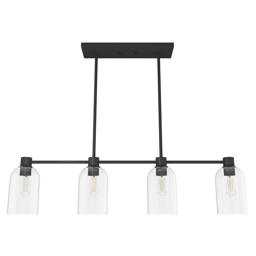 Hunter 19720 Noble Bronze Lochemeade 4 Light Linear Chandelier Image 1