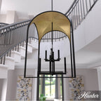 Hunter 19735 Natural Iron Hunter Dukestown Natural Iron And Gold Leaf 8 Light Pendant Ceiling Light Fixture Image 4