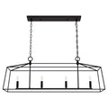 Hunter 13099 Flat Matte Black Hunter Fair Oaks Flat Matte Black 4 Light Chandelier Ceiling Light Fixture Image 1