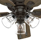 Hunter Rosner 52 Inch Rosner Noble Bronze Ceiling Fan With Led Light Kit And Pull Chain