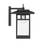 Hunter 46070 Matte Black Hunter Yancy House Matte Black With Clear Glass 1 Light Image 3