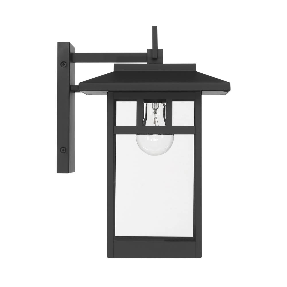 Hunter 46070 Matte Black Hunter Yancy House Matte Black With Clear Glass 1 Light Image 3