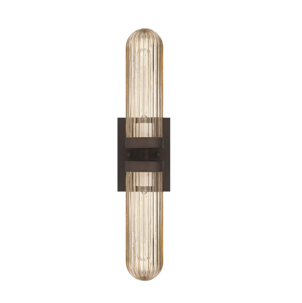 Hunter 13241 Matte Bronze Beverly Glen Jasmine Roth 2 Light Large 24 Inch Bath Vanity Sconce Image 2
