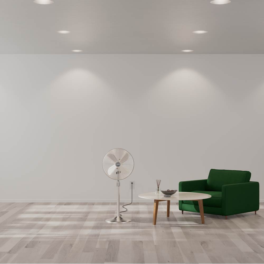 Hunter 97317 Brushed Nickel Standing Fan Image 3