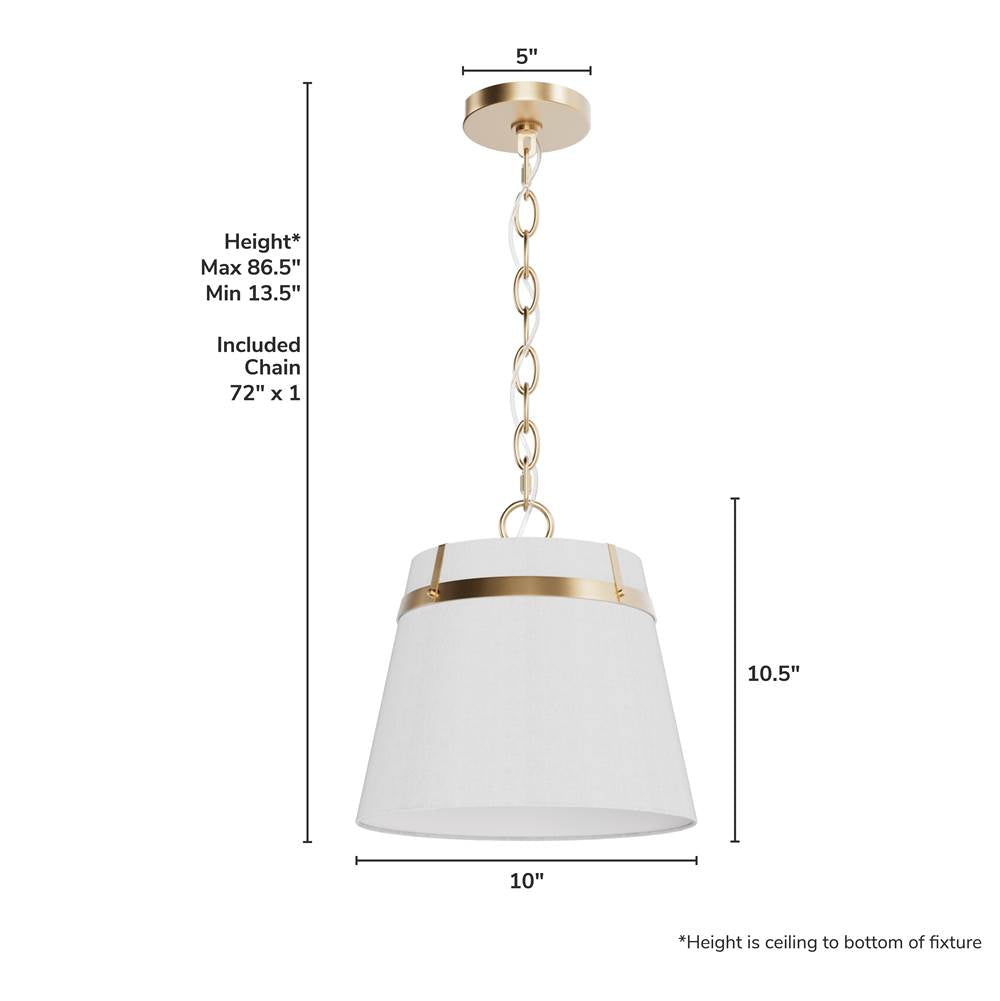 Hunter 48162 Alturas Gold Ada Lee 1 Light Small Pendant Gold Image 4