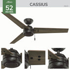 Hunter 59231 Noble Bronze 52 Inch Cassius Noble Bronze Image 8