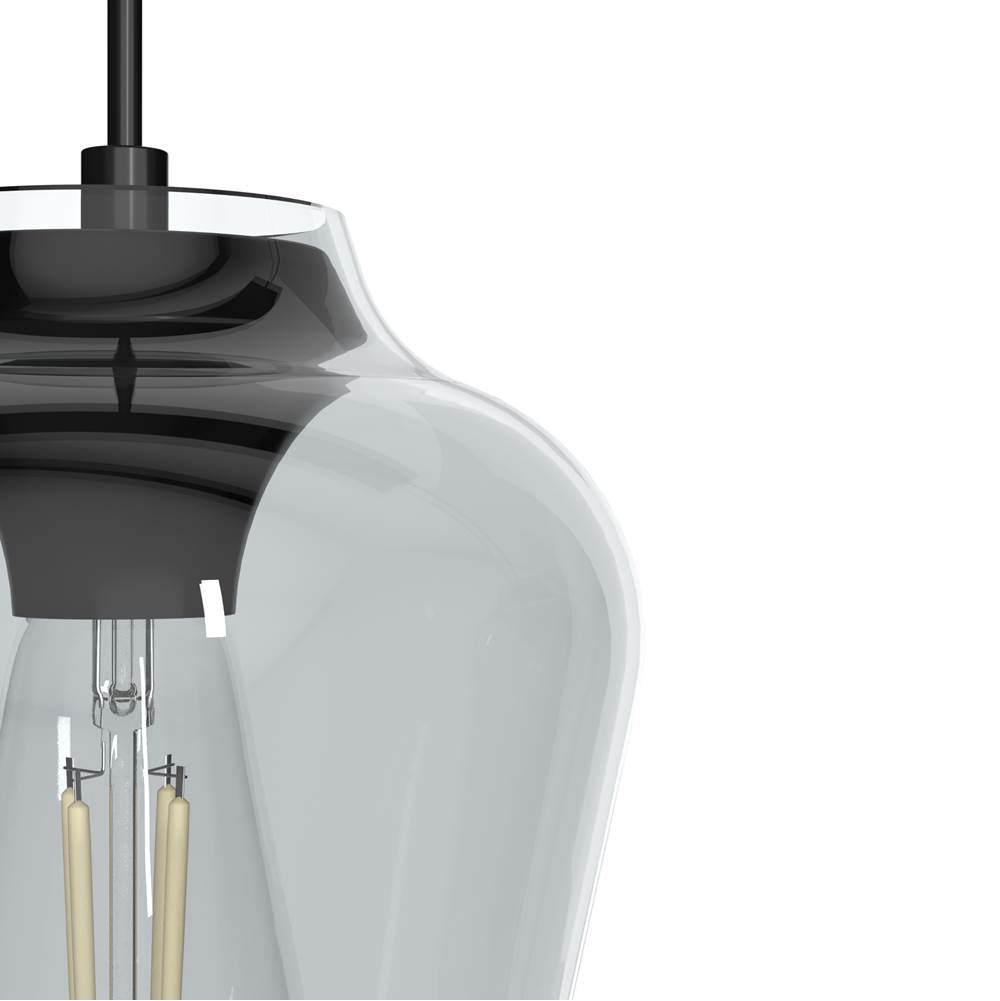Hunter Vidria Hunter Vidria Matte Black 1 Light Pendant Ceiling Light Fixture